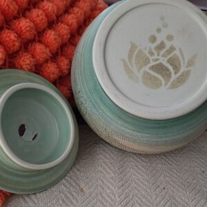 Elegant Green Ceramic Bowl Set